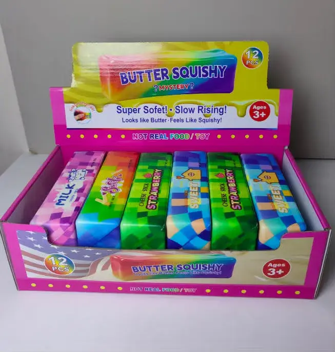 Butter Squishy Zabawka Antystresowa 12 sztuk Kolorowa