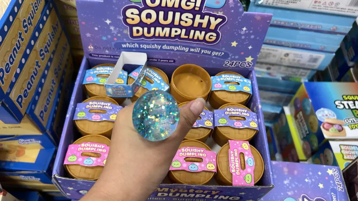 Squishy Dumpling Antystresowa Zabawka Miękka z Brokatem