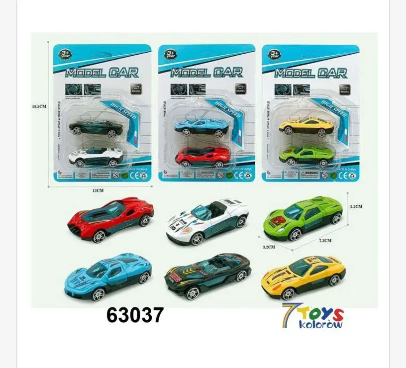 Model Car Zestaw 3 samochody 12cm kolorowe modele aut