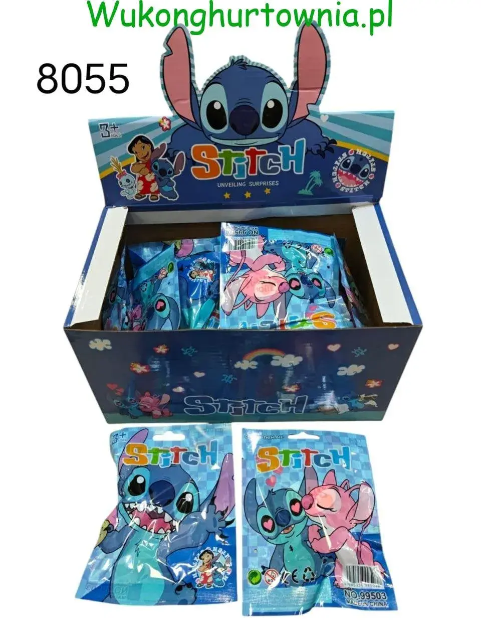 Saszetki Stitch - Figurki Niespodzianki, Opak. 24 szt