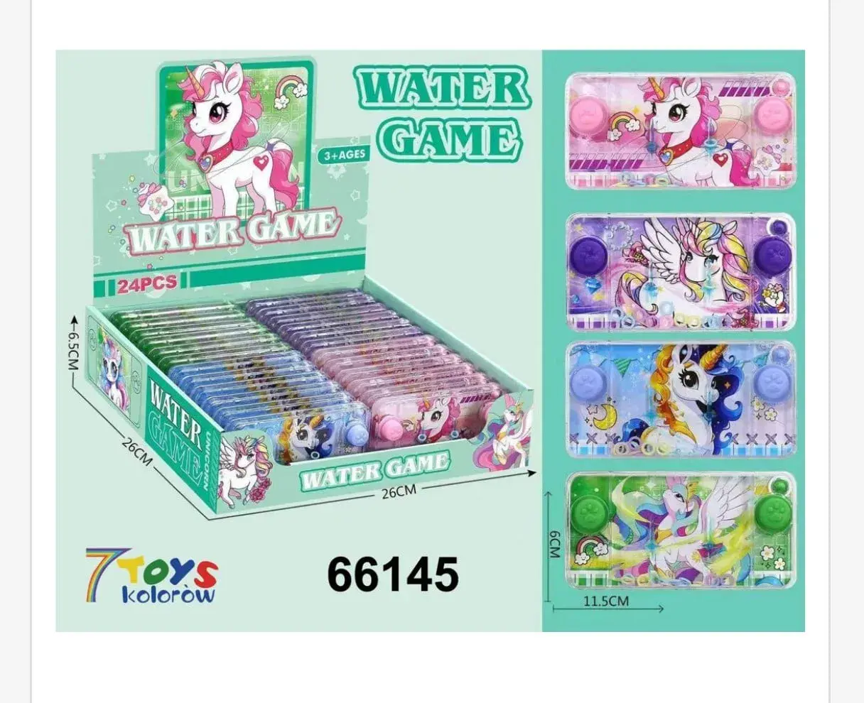 Zabawki Water Game Unicorn Jednorożec 11,5x6cm Zręcznościowa 24szt