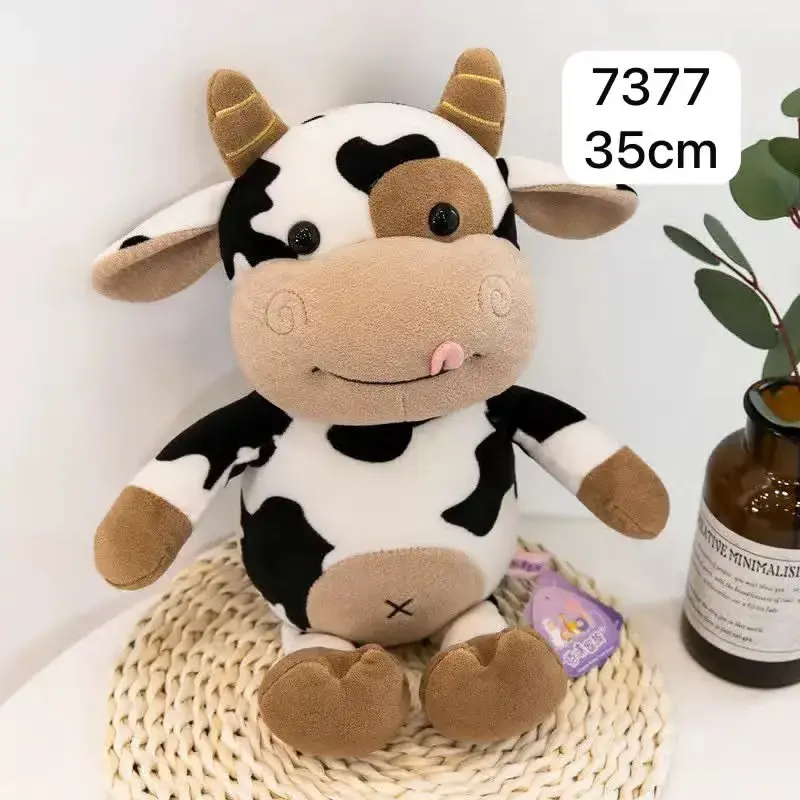 Pluszowa maskotka krowa 35 cm miękka zabawka dziecięca