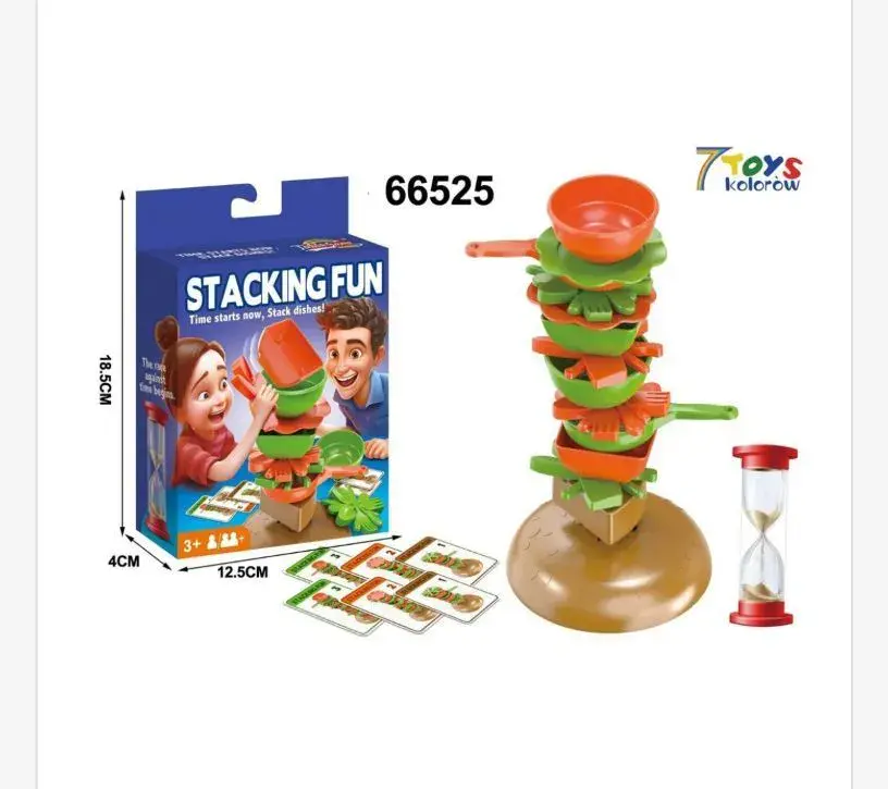 Zabawka Stacking Fun układanie garnków z klepsydrą