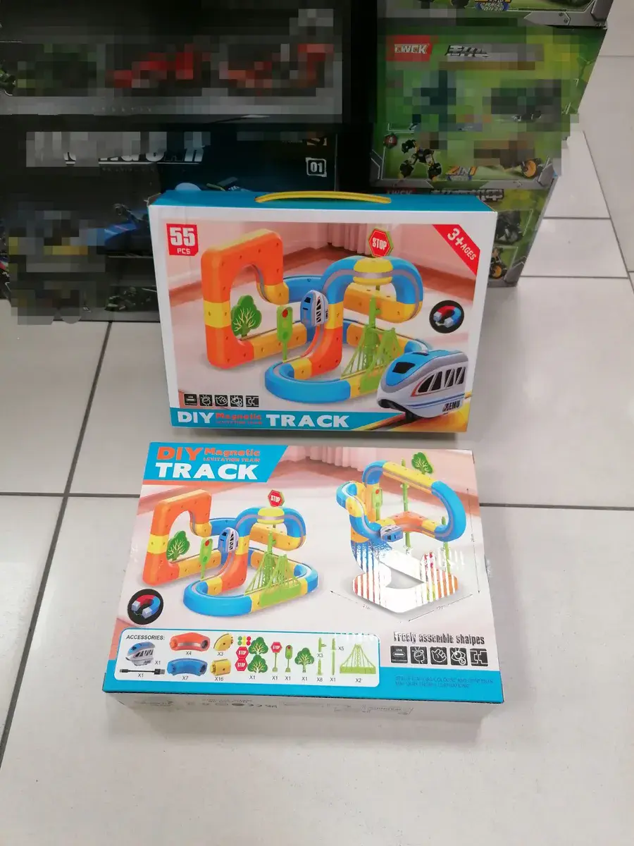 DIY Magnetic Track Zestaw Torów Kolejowych 55 elementów