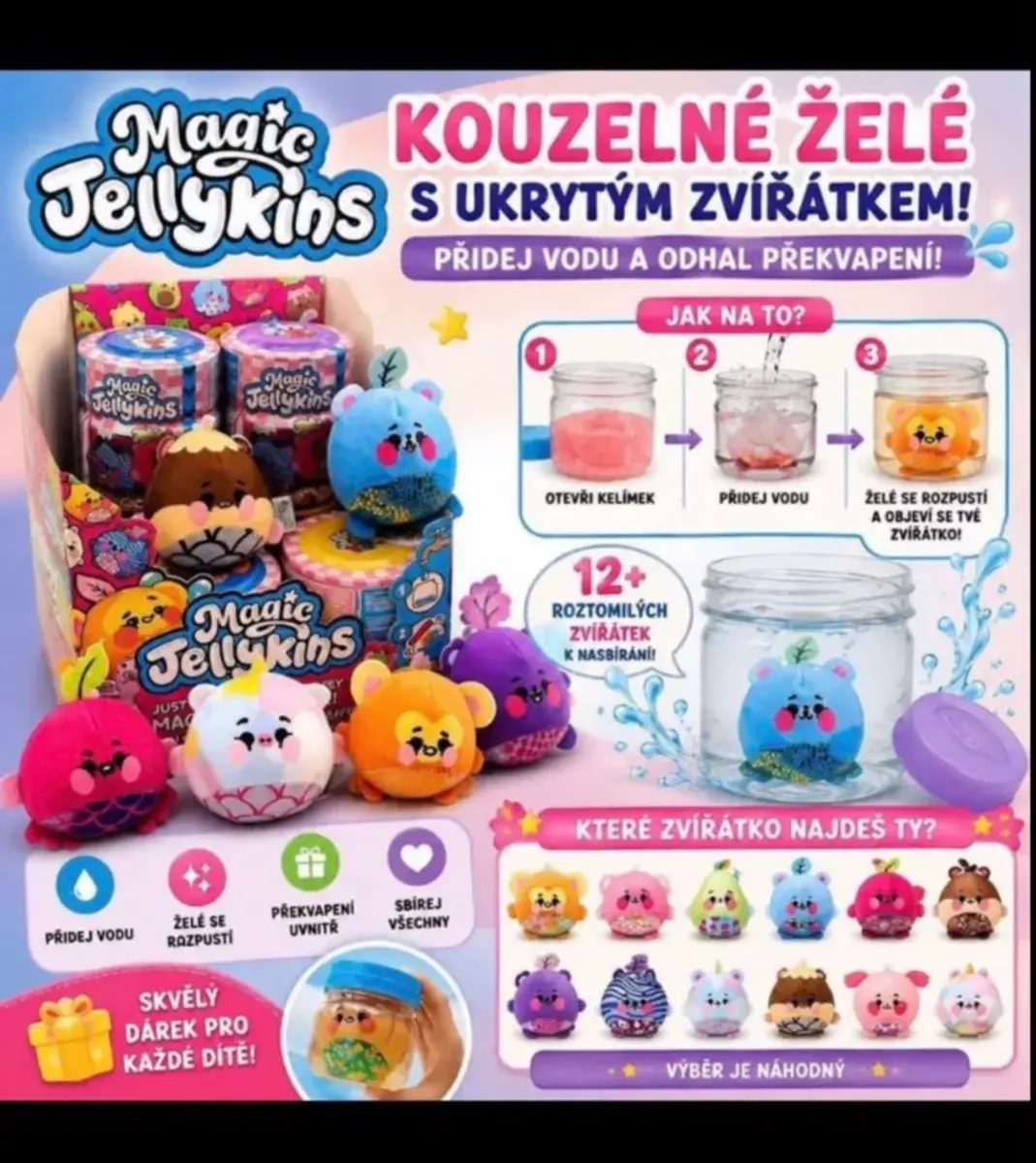 Magic Jellykins Zabawka Żelowa z Ukrytym Zwierzątkiem 12+