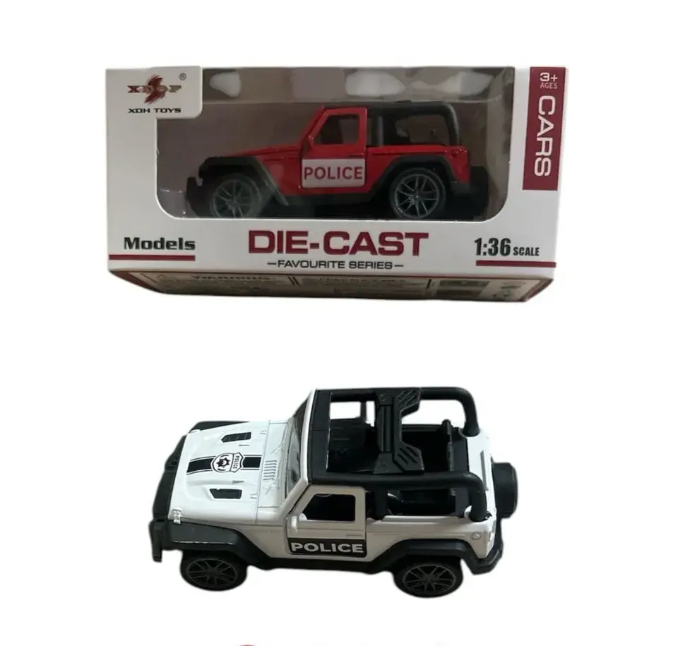 Model samochodu terenowego Police Die-Cast 1:36 XDH TOYS metalowy mix