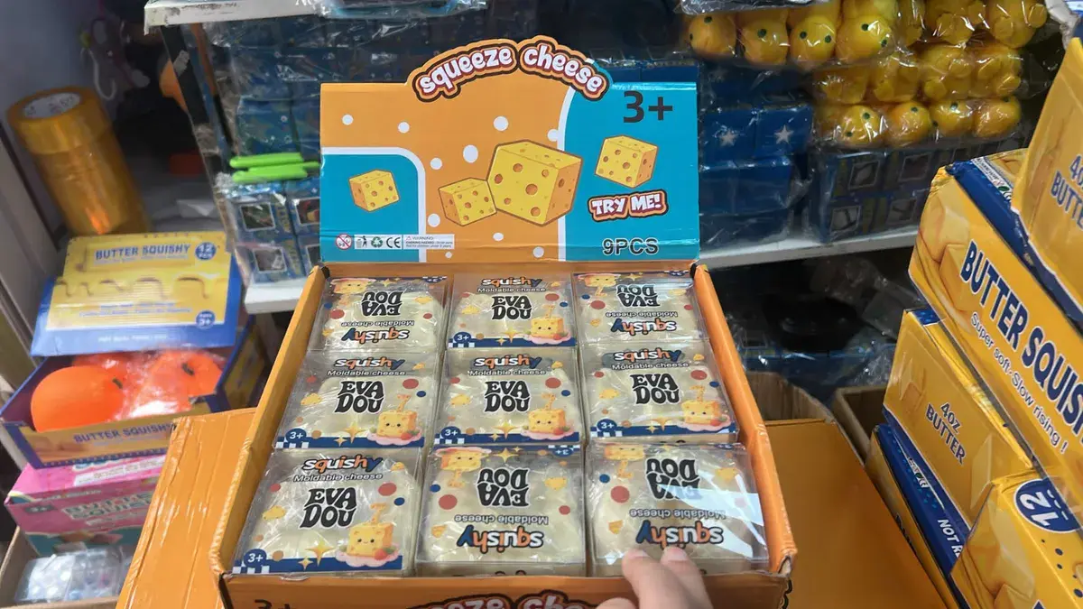 Squishy Squeeze Cheese miękka zabawka ser 9 sztuk 3+