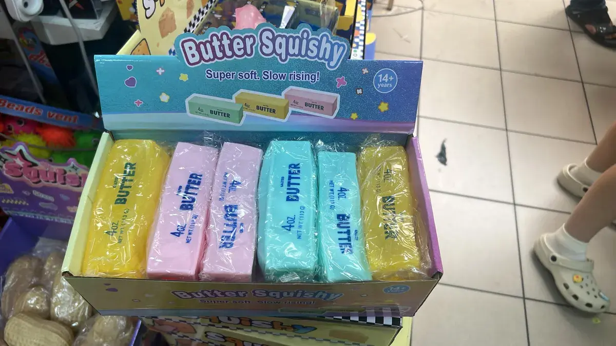 Butter Squishy miękka piankowa kostka antystresowa pastelowa