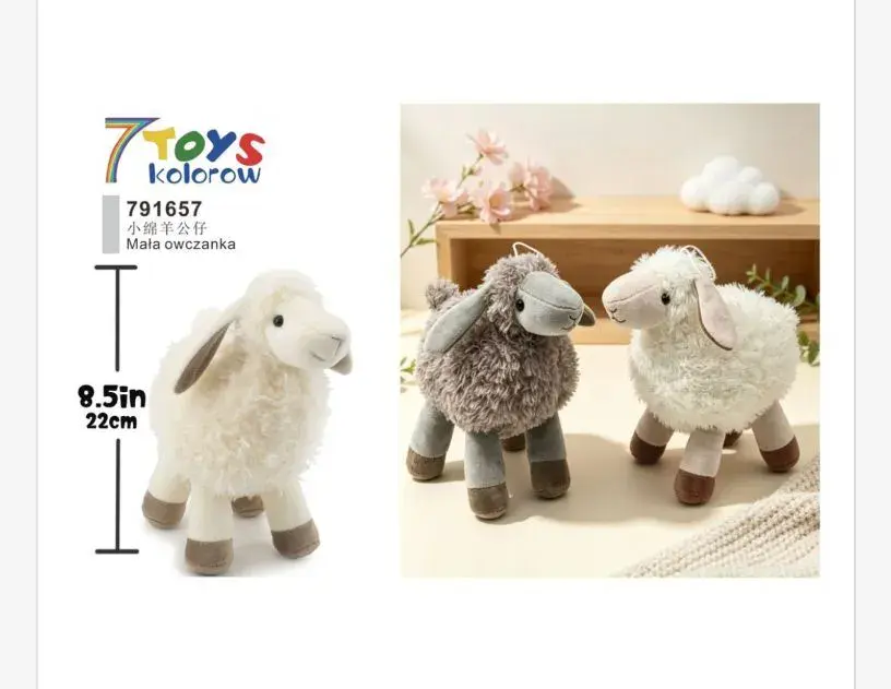 Pluszowa Mała Owczanka 22 cm miękka zabawka 7 Toys kolorowa