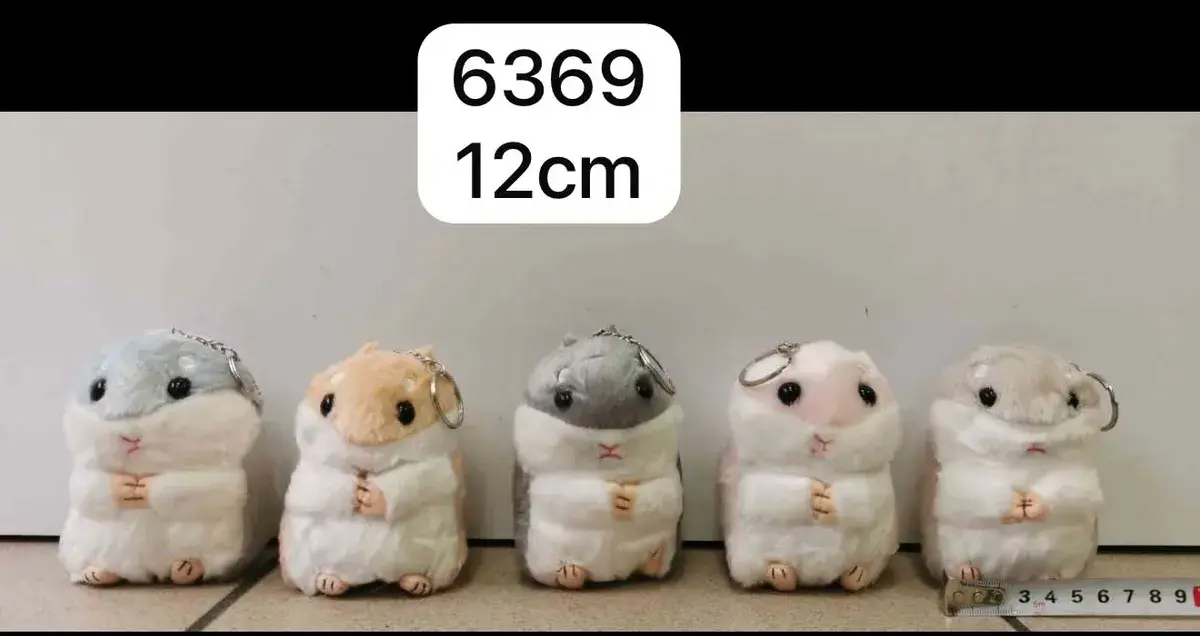 Brelok pluszowy chomik 12 cm mix kolorów