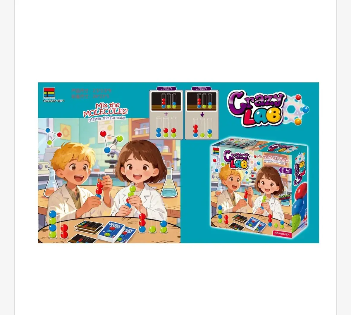 Crazy Lab Zabawka Edukacyjna Mix the Molecules Kolorowa