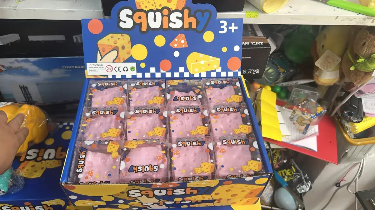 Squishy Antystresowy Różowy Ser 3+ Zabawka Sensoryczna