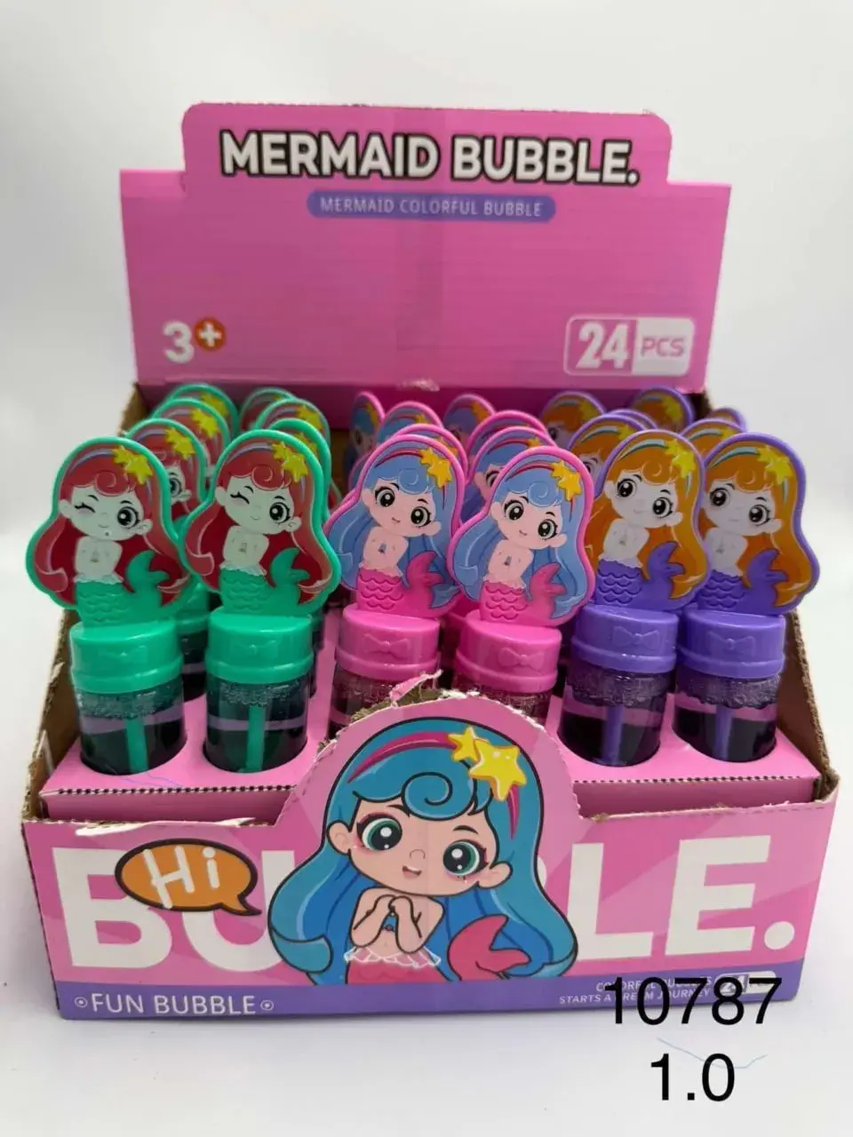 Bańki Mydlane Mermaid Bubble - Figurka Syrenka Mix 48 szt.