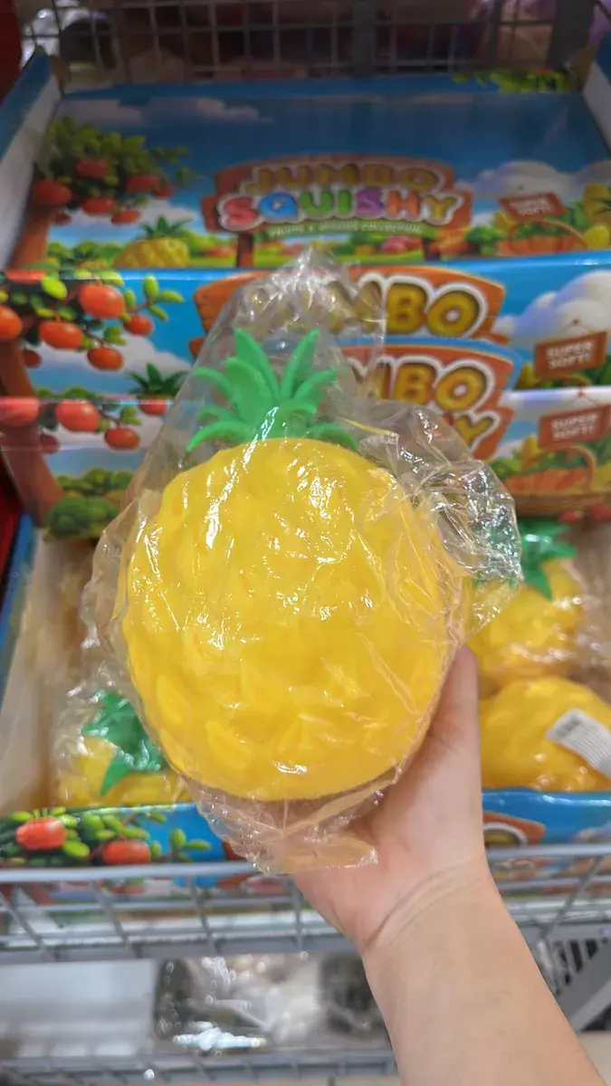 Jumbo Squishy Ananas Antystresowy Żółto-Zielony Duży