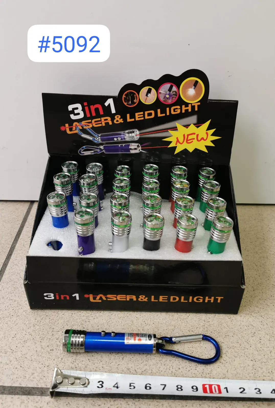 Zabawka Laser 3w1 z LED i latarką 5092