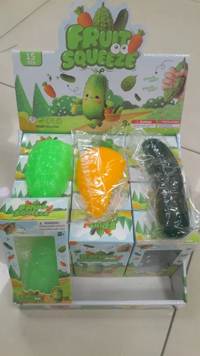 Zabawka Antystresowa Fruit Squeeze Warzywa Mix 15 szt