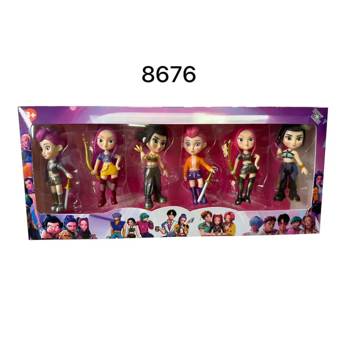 Zestaw 6 Figurek Kpop Wojowniczki z Akcesoriami