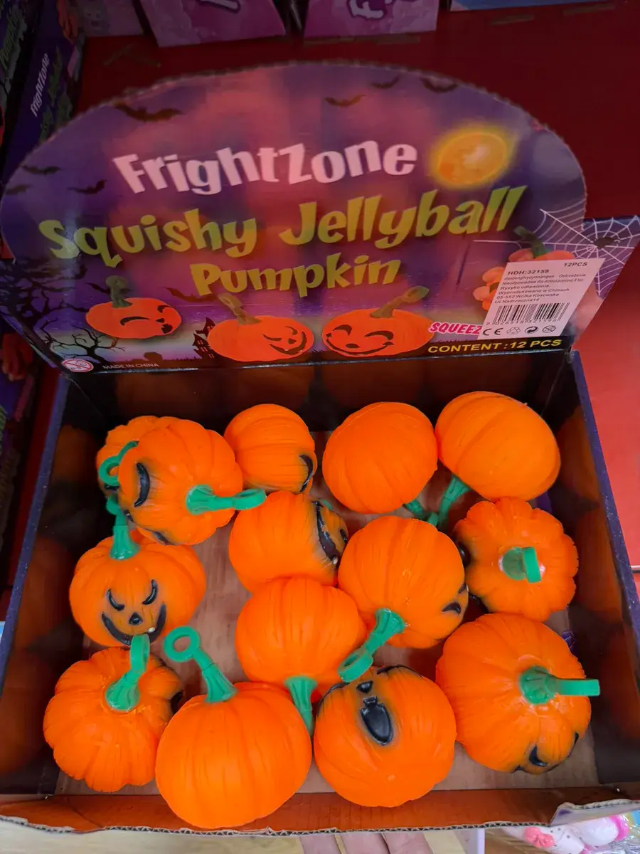 Squishy Jellyball Pumpkin pomarańczowa dynia antystresowa 12 sztuk