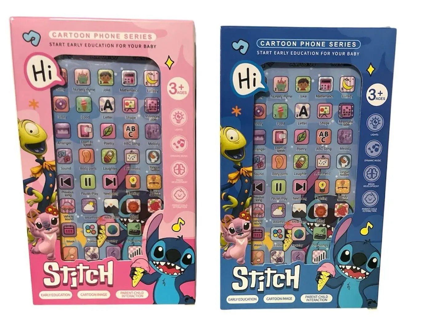 Zabawkowy Telefon Edukacyjny Stitch Cartoon Phone Series 12szt