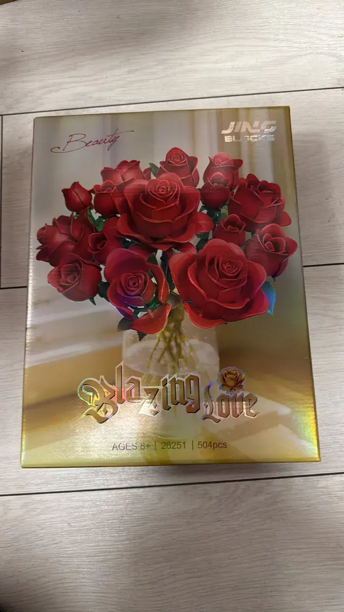 Klocki JING Blocks Blazing Love 504 elementy czerwone róże