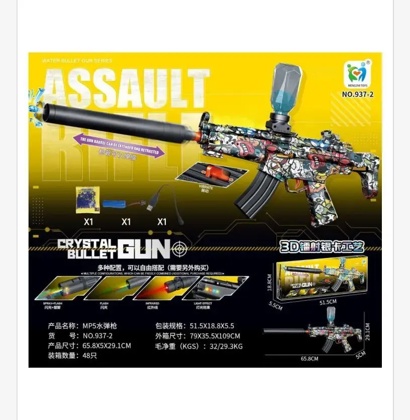 Pistolet Wodny Assault Crystal Gun Mengze NO.937-2 65x52cm