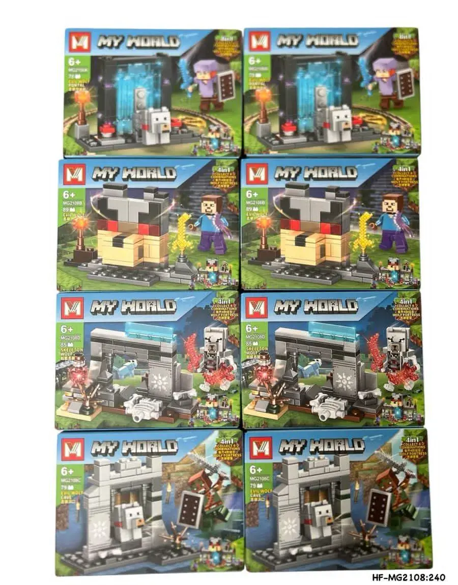 Zestaw klocków My World Minecraft HF-MG21084 8 szt