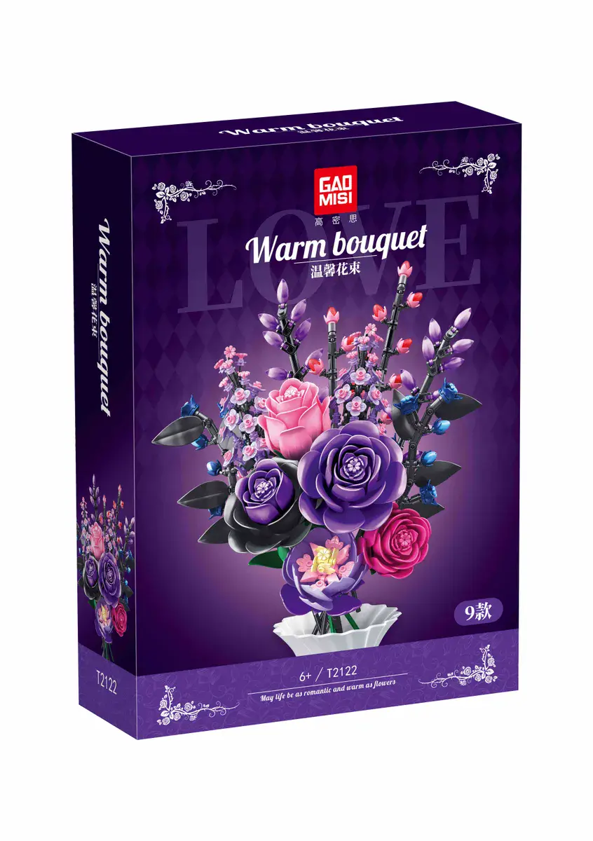 Zestaw klocków Gaomi Warm Bouquet fioletowo-różowy T2122