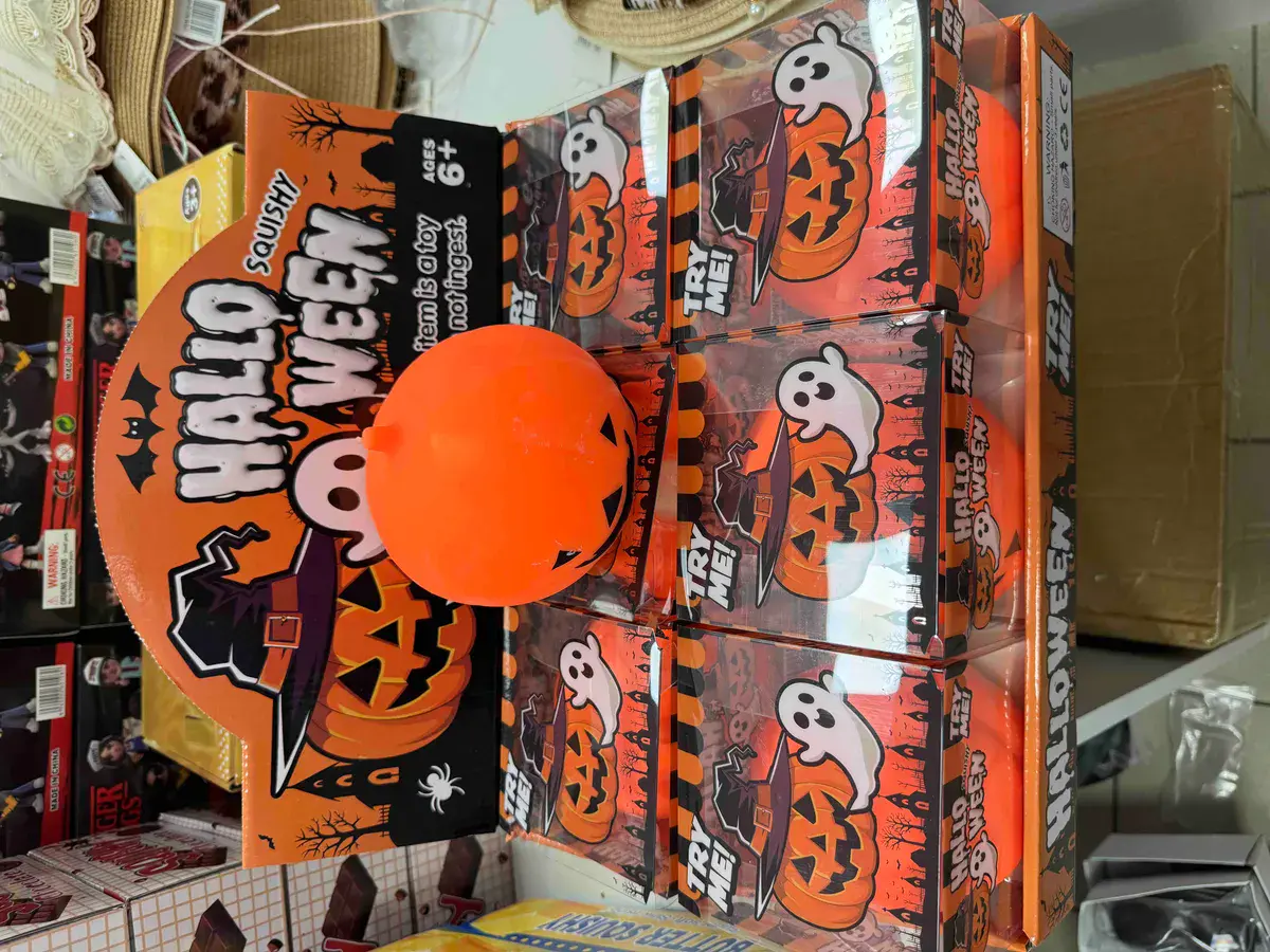 Halloween Squishy Dynia Pomarańczowa Zabawka Antystresowa 6szt