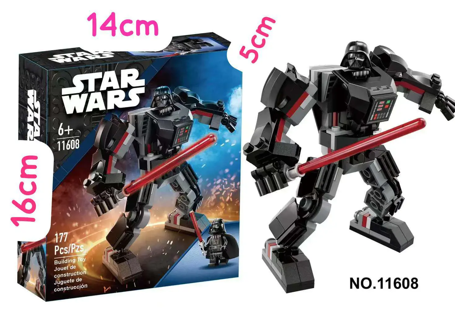 Klocki Star Wars 177PCS Mech Darth Vader Model 11608