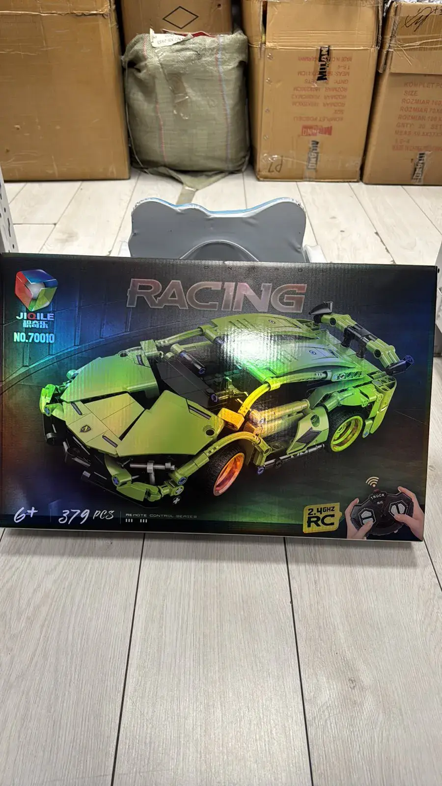 Zestaw klocków Racing Car zielony model