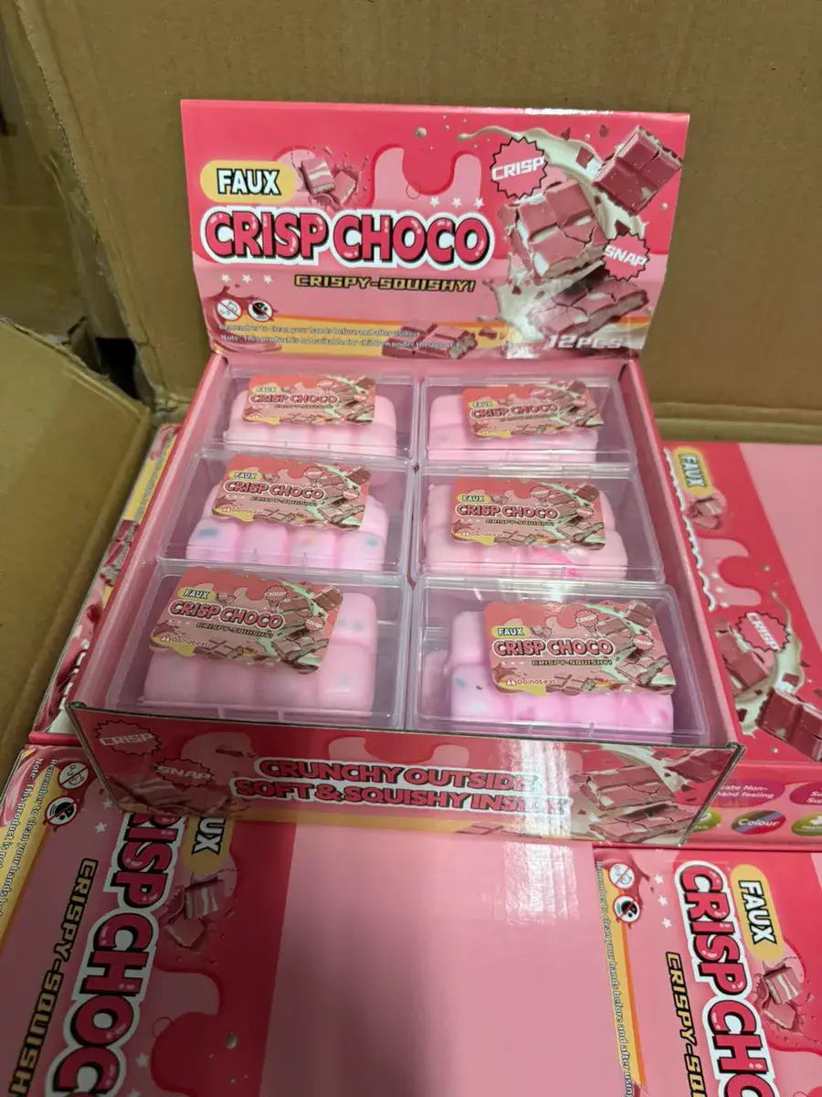Faux Crisp Choco Różowy Squishy Antystresowy 12 sztuk