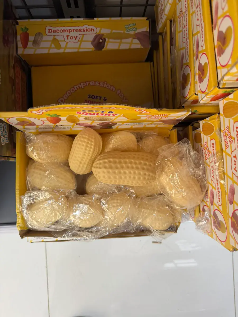Zabawka Antystresowa Orzeszek Miękki Squishy Żółty