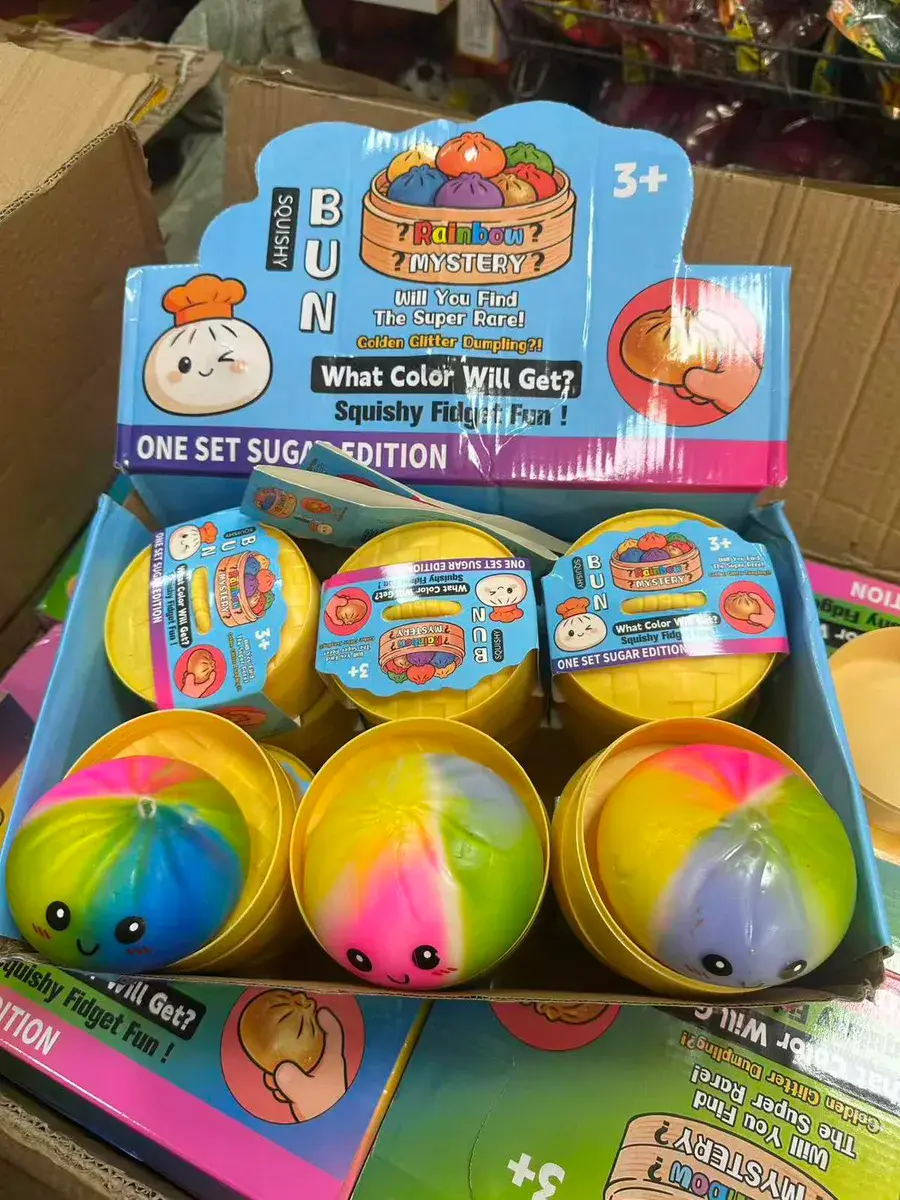 Kolorowe Squishy Bun zabawki antystresowe dla dzieci 3+