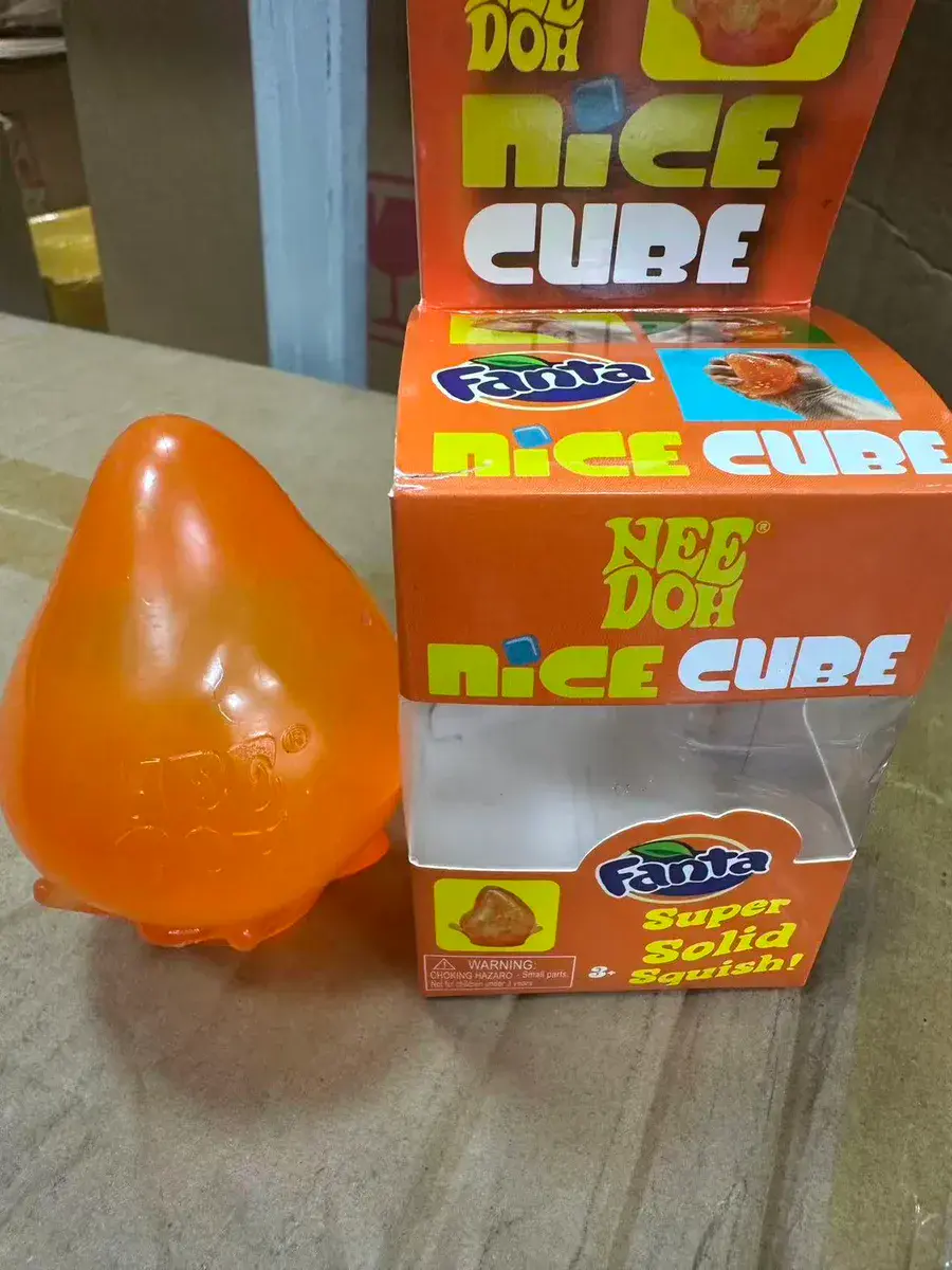 Nee Doh Nice Cube Fanta Pomarańczowy Antystresowy Gniotek