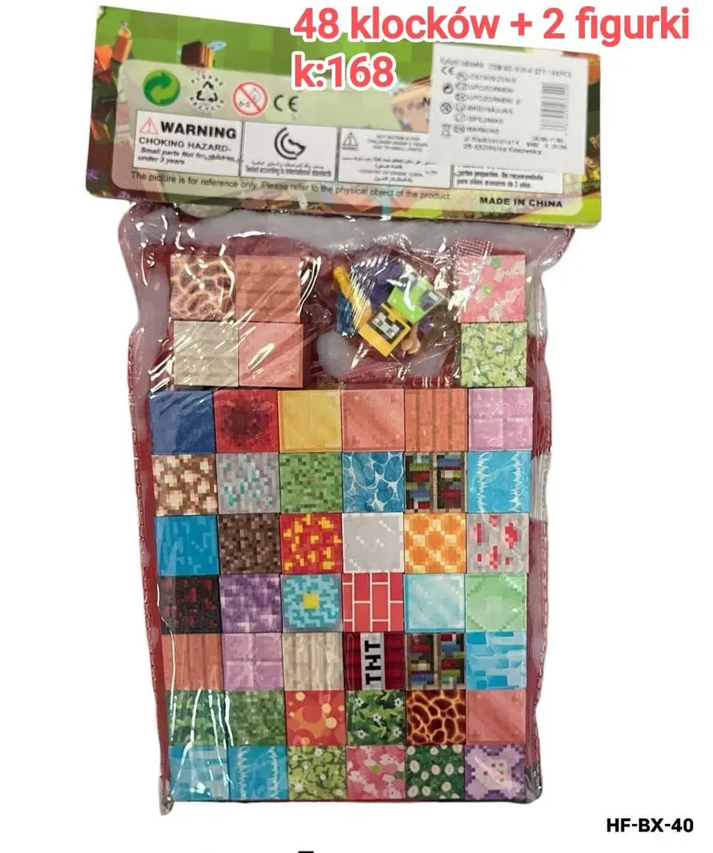 Klocki Minecraft 48 szt. + 2 figurki HF-BX-40