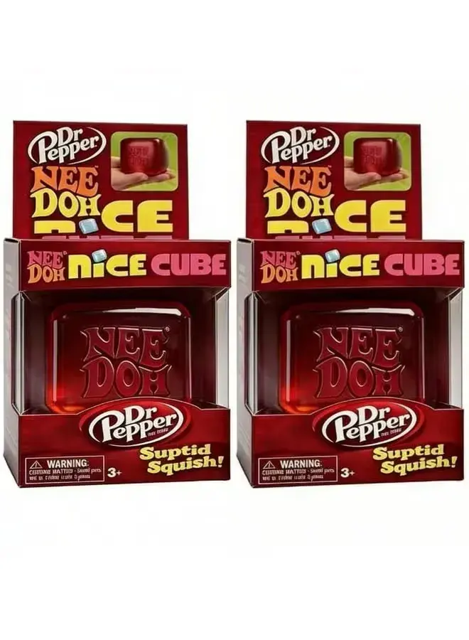 Nee Doh Nice Cube Dr Pepper czerwony squishy antystresowy
