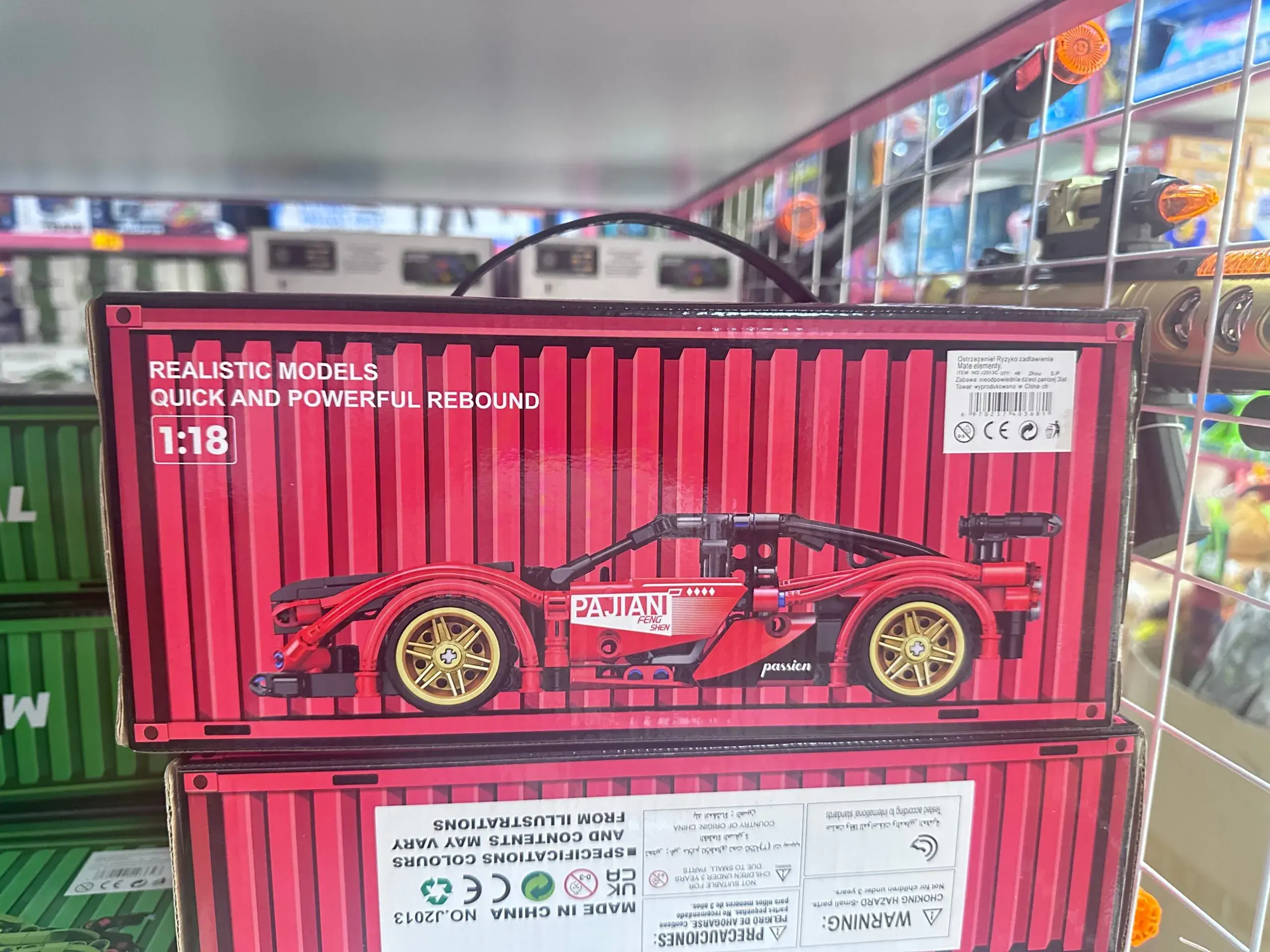 Klocki Realistyczne Modele Samochód Supercar 1:18 Czerwony