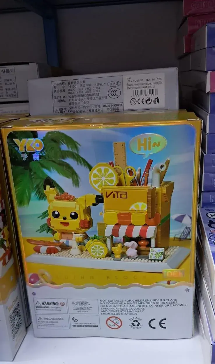 Zestaw klocków Pikachu Pokemon organizer na biurko