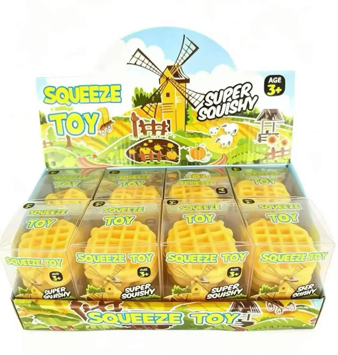 Żółta Antystresowa Gniotka Wafelek Super Squishy 3+