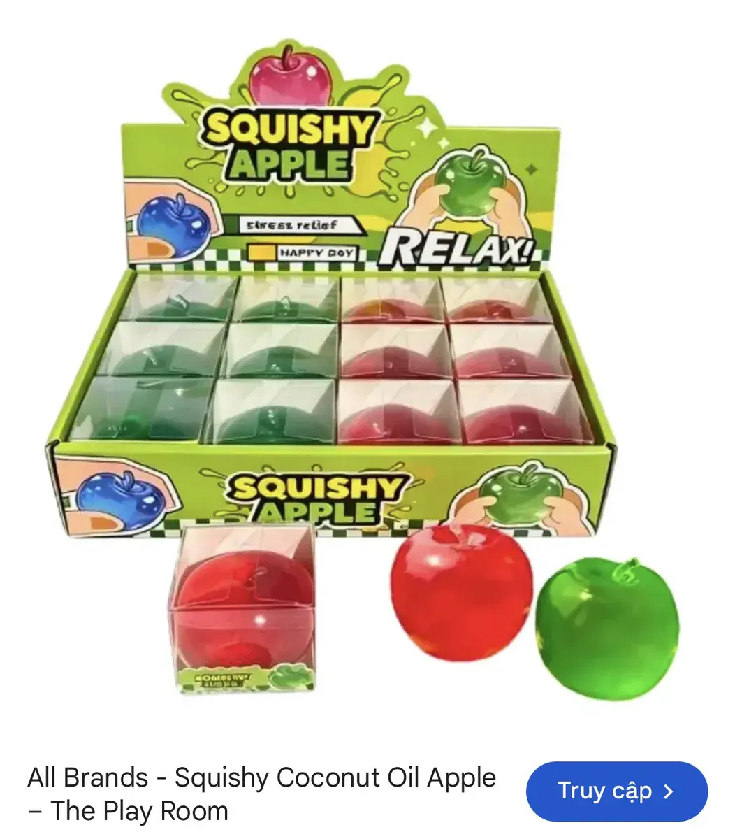 Squishy Jabłko Antystresowe Zestaw Zielone i Czerwone