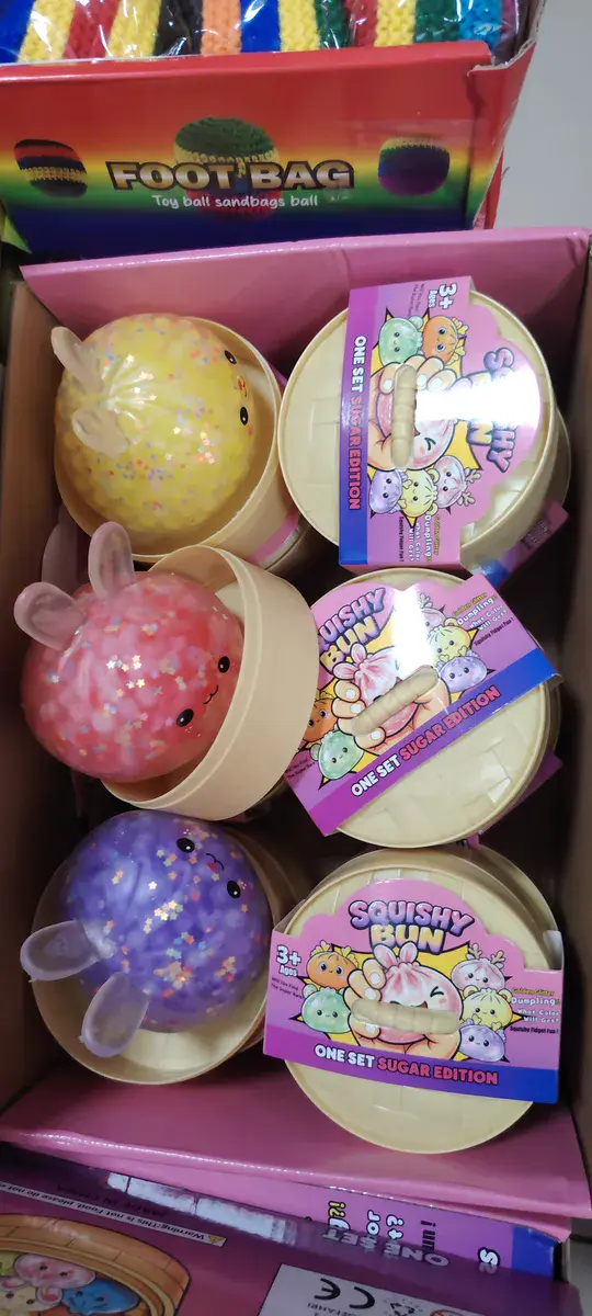 Squishy Bunny Zabawka Antystresowa Miękka Piłka 3+ Kolorowa
