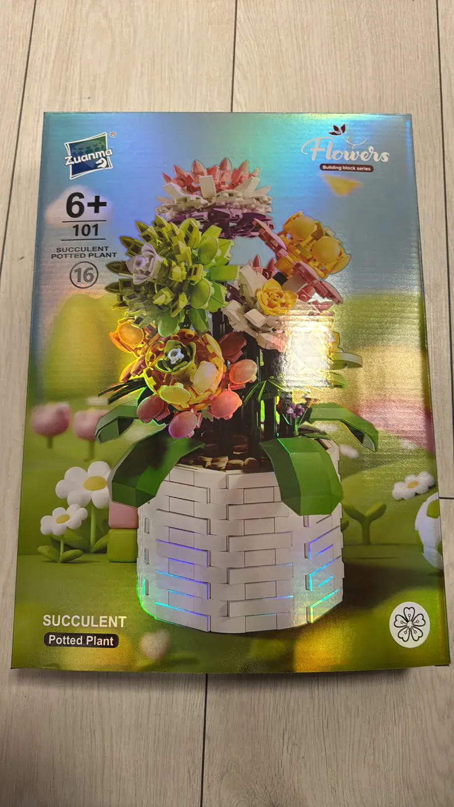 Zestaw klocków Flowers Succulent Potted Plant 6+ 16 elementów