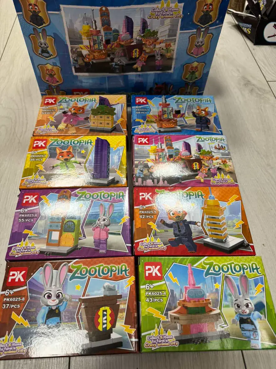 Zestaw klocków PK Zootopia 6+ z figurkami i budynkami