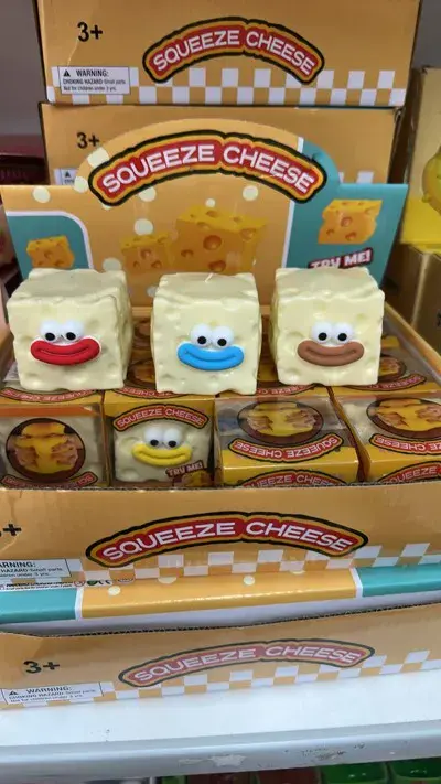 Zabawka Antystresowa Squeeze Cheese Kostka Serowa 3+ Kolorowa