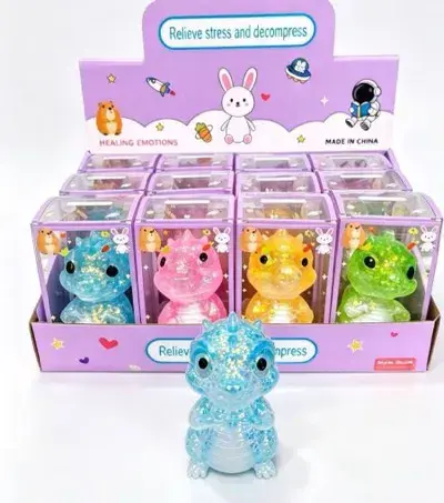 Figurka Antystresowa Dinozaur Mix Kolorów 12 sztuk
