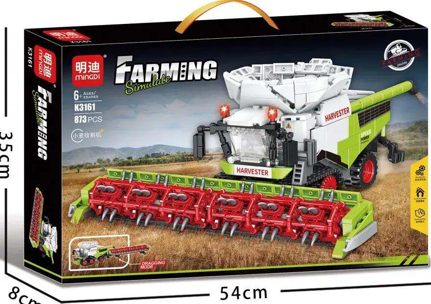 Farming Simulate Klocki Model Kombajnu Zielono-Czerwony 873 el.