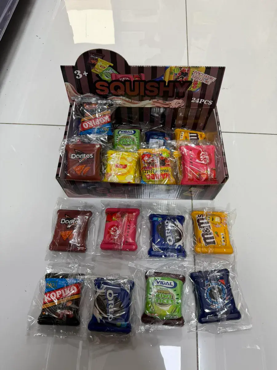Squishy Antystresowy Zestaw Mini Przekąski 24 sztuki