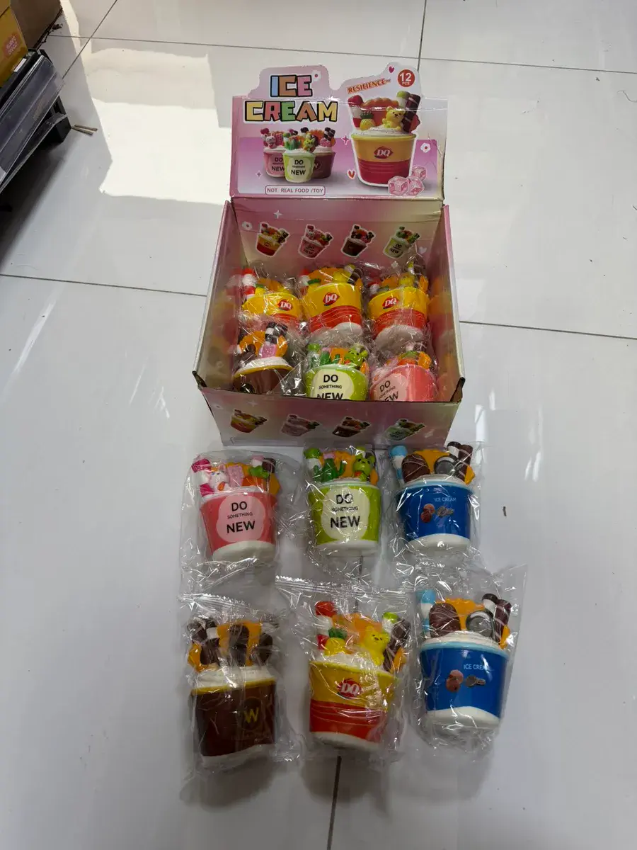 Zabawka Antystresowa Lody w Kubeczku Mix Kolorów 12 szt