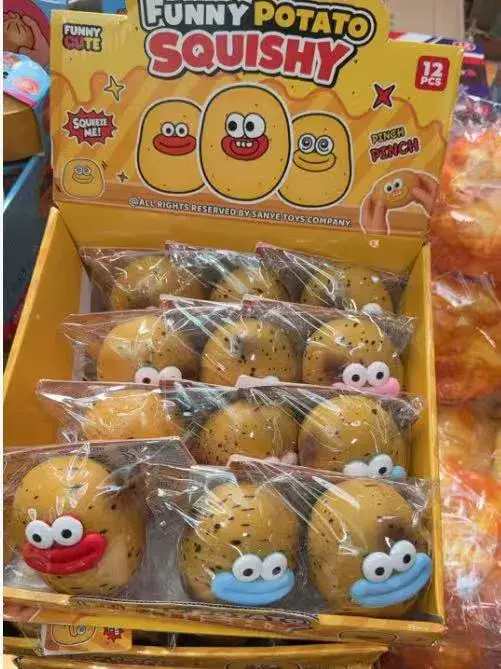 Funny Potato Squishy miękka zabawka antystresowa 12 sztuk