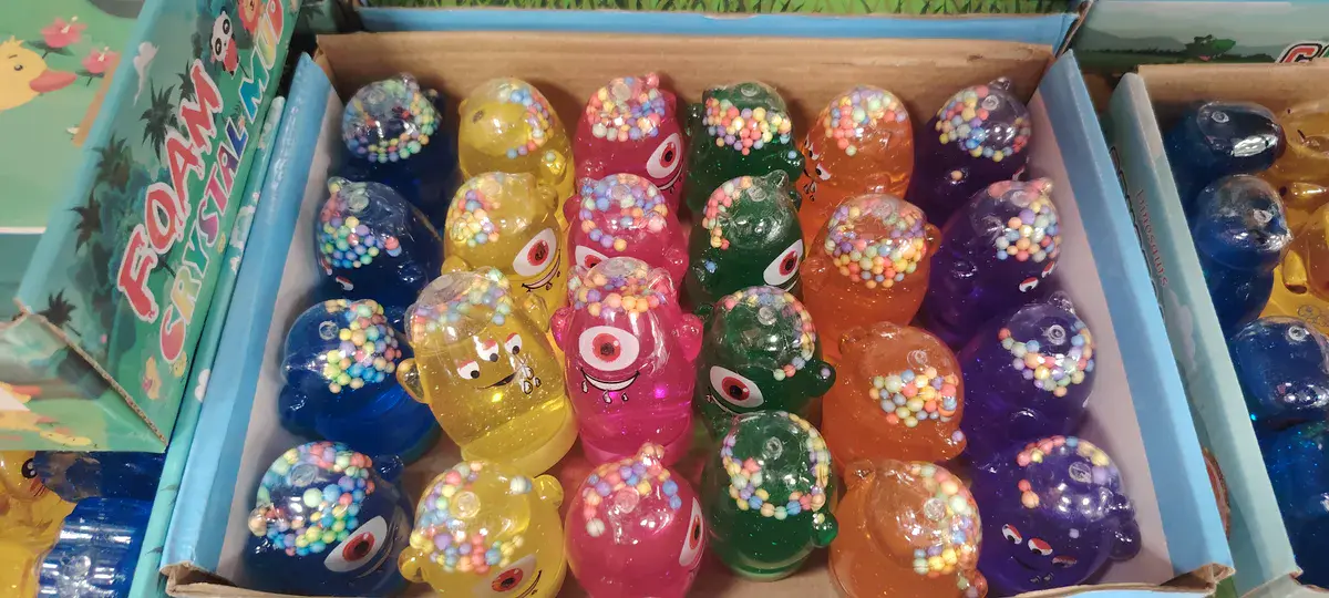 Kolorowe Zabawki Slime z Piankowymi Kulkami 24 sztuki